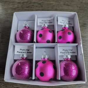 Stanley Pink and Black Polka Dot Ornaments